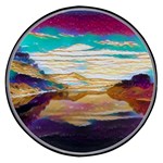 Vibrant Sunset Over Serene Lake Wireless Fast Charger(Black)