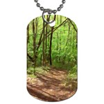 Peaceful Green Forest Walk Dog Tag (One Side)