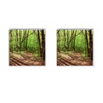 Peaceful Green Forest Walk Cufflinks (Square)