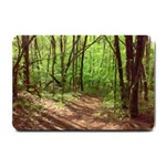 Peaceful Green Forest Walk Small Doormat