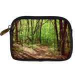 Peaceful Green Forest Walk Digital Camera Leather Case