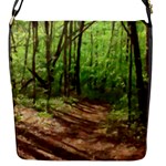 Peaceful Green Forest Walk Flap Closure Messenger Bag (S)