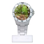 Peaceful Green Forest Walk Plastic Nurses Watch