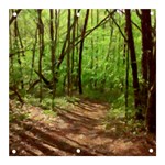 Peaceful Green Forest Walk Banner and Sign 3  x 3 