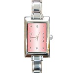 A Red And White Background With Small White Dots Rectangle Italian Charm Watch