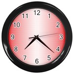 A Red And White Background With Small White Dots Wall Clock (Black)