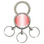 A Red And White Background With Small White Dots 3-Ring Key Chain