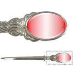 A Red And White Background With Small White Dots Letter Opener