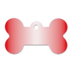 A Red And White Background With Small White Dots Dog Tag Bone (One Side)