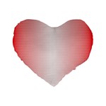 A Red And White Background With Small White Dots Standard 16  Premium Heart Shape Cushions