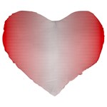 A Red And White Background With Small White Dots Large 19  Premium Flano Heart Shape Cushions