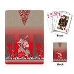 A Red And Beige Scarf With A Picture Of A Woman Holding A Tennis Racket Playing Cards Single Design (Rectangle)