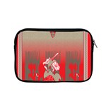 A Red And Beige Scarf With A Picture Of A Woman Holding A Tennis Racket Apple MacBook Pro 15  Zipper Case