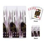 A Black And White Photo Of A Building Playing Cards Single Design (Rectangle)