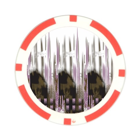 A Black And White Photo Of A Building Poker Chip Card Guard from ArtsNow.com Front