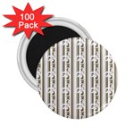 A White And Brown Striped Wallpaper With A Pattern 2.25  Magnets (100 pack) 