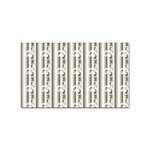 A White And Brown Striped Wallpaper With A Pattern Sticker Rectangular (100 pack)