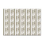 A White And Brown Striped Wallpaper With A Pattern Sticker A4 (10 pack)