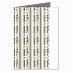 A White And Brown Striped Wallpaper With A Pattern Greeting Card