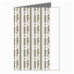 A White And Brown Striped Wallpaper With A Pattern Greeting Cards (Pkg of 8)