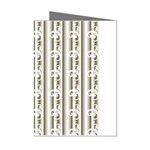 A White And Brown Striped Wallpaper With A Pattern Mini Greeting Cards (Pkg of 8)