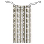 A White And Brown Striped Wallpaper With A Pattern Jewelry Bag