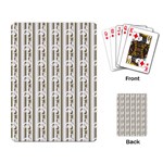 A White And Brown Striped Wallpaper With A Pattern Playing Cards Single Design (Rectangle)