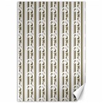 A White And Brown Striped Wallpaper With A Pattern Canvas 12  x 18 