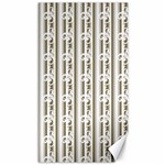 A White And Brown Striped Wallpaper With A Pattern Canvas 40  x 72 