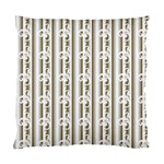 A White And Brown Striped Wallpaper With A Pattern Standard Cushion Case (Two Sides)