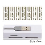 A White And Brown Striped Wallpaper With A Pattern Memory Card Reader (Stick)