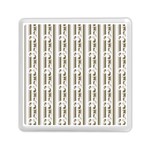 A White And Brown Striped Wallpaper With A Pattern Memory Card Reader (Square)