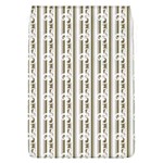 A White And Brown Striped Wallpaper With A Pattern Removable Flap Cover (L)