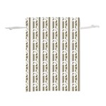 A White And Brown Striped Wallpaper With A Pattern Lightweight Drawstring Pouch (M)