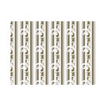 A White And Brown Striped Wallpaper With A Pattern Premium Plush Fleece Blanket (Mini)