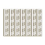 A White And Brown Striped Wallpaper With A Pattern Crystal Sticker (A4)