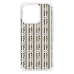 A White And Brown Striped Wallpaper With A Pattern iPhone 14 Pro TPU UV Print Case