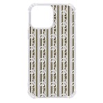 A White And Brown Striped Wallpaper With A Pattern iPhone 13 Pro Max TPU UV Print Case