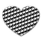 Stylish Coffee Cup Pattern Heart Mousepad