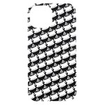 Stylish Coffee Cup Pattern iPhone 15 Black UV Print PC Hardshell Case