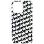 Stylish Coffee Cup Pattern iPhone 15 Pro Max Black UV Print PC Hardshell Case