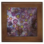 Abstract Molecular Space Art Framed Tile