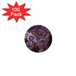 Abstract Molecular Space Art 1  Mini Buttons (100 pack) 