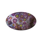 Abstract Molecular Space Art Sticker Oval (10 pack)