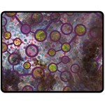 Abstract Molecular Space Art Two Sides Fleece Blanket (Medium)