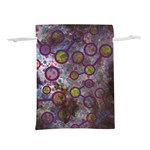 Abstract Molecular Space Art Lightweight Drawstring Pouch (L)