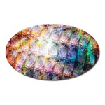 Cosmic Owls Pattern Oval Magnet