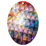 Cosmic Owls Pattern UV Print Acrylic Ornament Oval