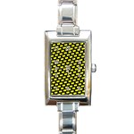 Royalty Inspired Crown Pattern Rectangle Italian Charm Watch