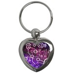 Cosmic Network Geometric Art Key Chain (Heart)